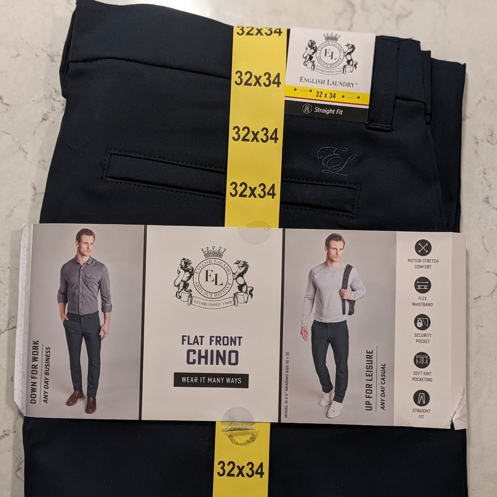 Flat Front Chino Men's  Pants